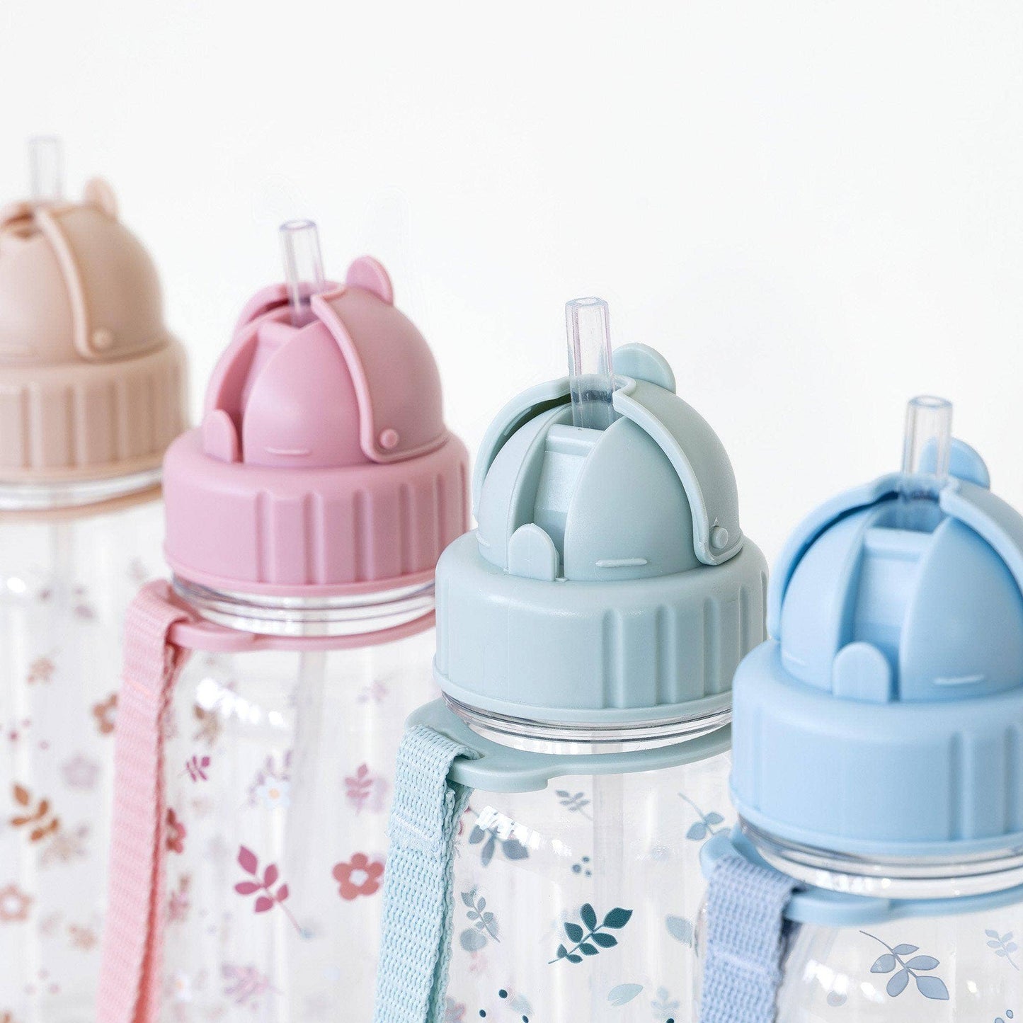Bouteille Plastique Feuilles Bleu