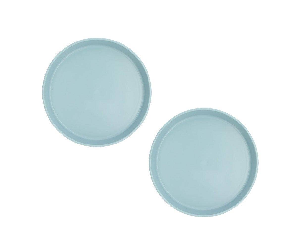 2 Assiettes Tutete Bleu Clair