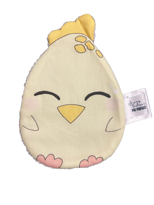 Lingette lavable Poussin